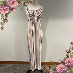 Derek Heart Multicolor Striped‎ maxi Dress size extra small